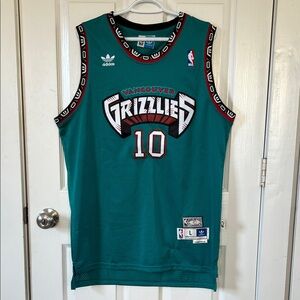 Vancouver Grizzlies #10 Bibby Teal Basketball Jersey Size Large